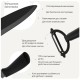 Набор керамических кухонных ножей с овощечисткой HuoHou Ceramic Kitchn Knife Set, HU0010, черный, 4 предмета