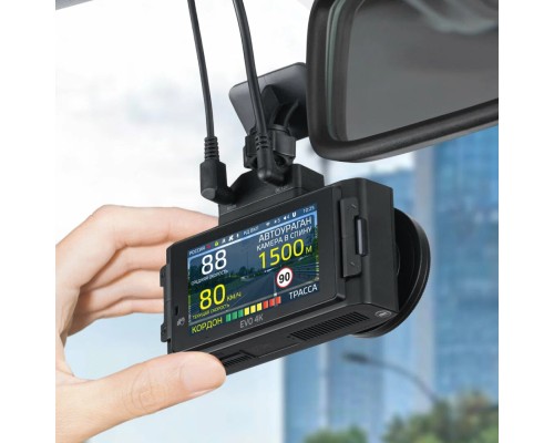 Видеорегистратор с сигнатурным радар-детектором iBOX EVO 4K LaserVision WiFi Signature Dual