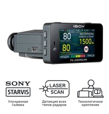 Видеорегистратор iBOX F5 LaserScan WiFi Signature Dualс сигнатурным радар-детектором