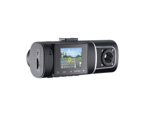 Видеорегистратор IBOX Flip GPS Dual, черный, 2 камеры