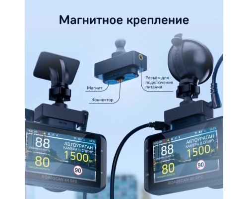 Видеорегистратор с базой камер iBOX RodScan 4K  WiFi GPS Dual