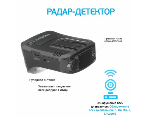 Видеорегистратор с радар-детектором Inspector Sparta, GPS/Глонасс, черный
