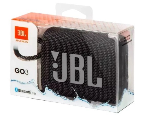 Портативная акустика JBL GO 3, 4.2 Вт, черный