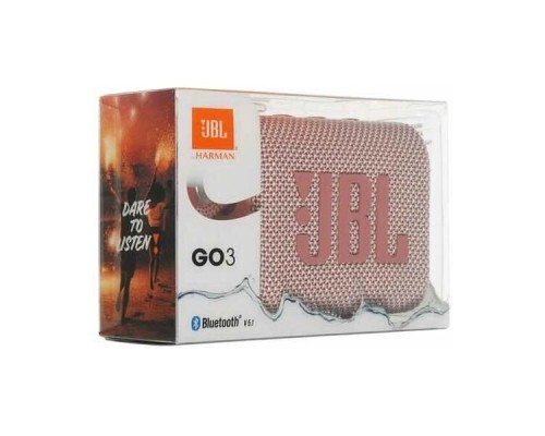 Портативная акустика JBL GO 3, 4.2 Вт, розовый