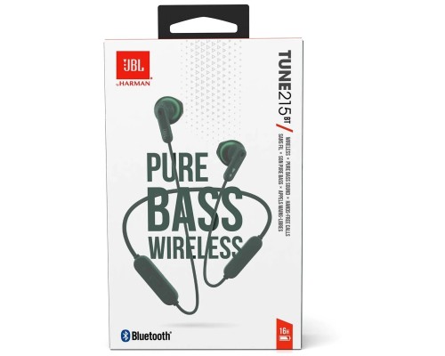 Беспроводные наушники JBL Tune 215BT, зеленый