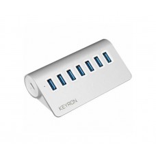 USB-концентратор KEYRON  M3U7-05, разъемов: 7, серебристый