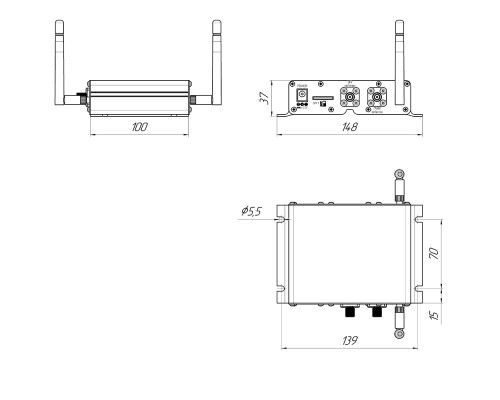 Роутер Kroks Rt-Cse sH со встроенным модемом HUAWEI E3372 (Крокс)