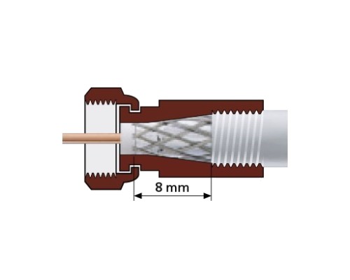 F-разъем LANS резьбовой F113-55 (Лот 10шт.)