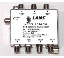 Мультисвитч LANS LCT-LS34 3x4 радиальный активный
