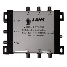 Мультисвитч LANS LCT-LS36 3x6 радиальный активный