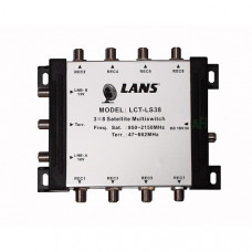 Мультисвитч LANS LCT-LS38 3x8 радиальный активный