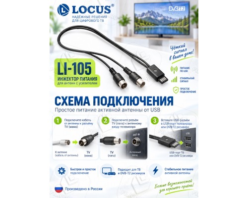 Locus LI-105 Инжектор питания от USB 5В