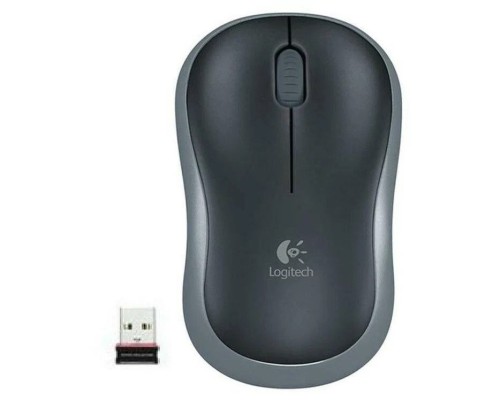 Беспроводная компактная мышь Logitech M186, серый (910-004131) 