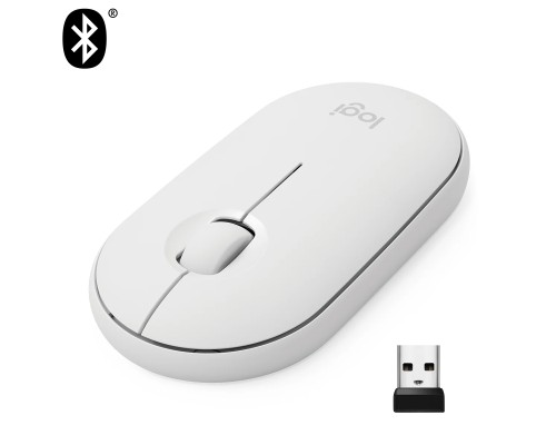 Беспроводная компактная мышь Logitech Pebble M350 White (910-005716 / 910-005541)