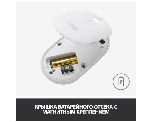 Беспроводная компактная мышь Logitech Pebble M350 White (910-005716 / 910-005541)