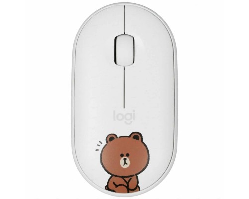 Беспроводная компактная мышь Logitech Pebble M350 Line Friends Brown (910-005781)