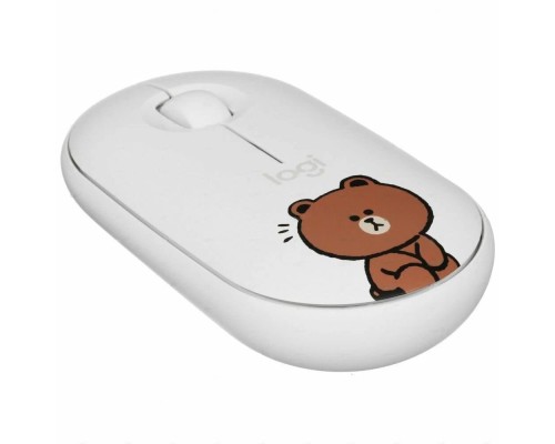 Беспроводная компактная мышь Logitech Pebble M350 Line Friends Brown (910-005781)