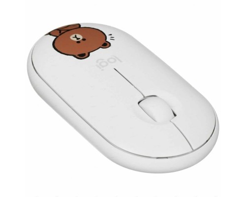 Беспроводная компактная мышь Logitech Pebble M350 Line Friends Brown (910-005781)