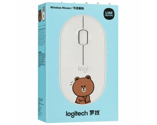 Беспроводная компактная мышь Logitech Pebble M350 Line Friends Brown (910-005781)