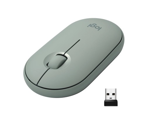 Беспроводная компактная мышь Logitech Pebble M350 Green (910-005720)