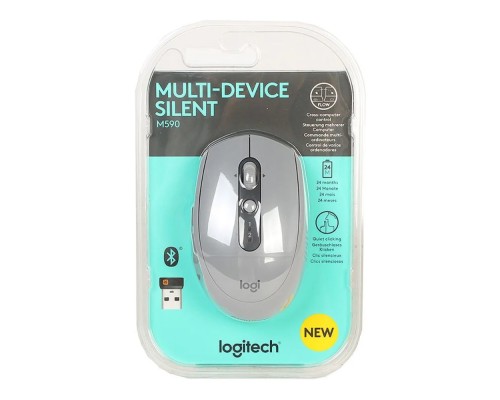 Беспроводная мышь Logitech M590 Multi-Device Silent, серый (910-005198)