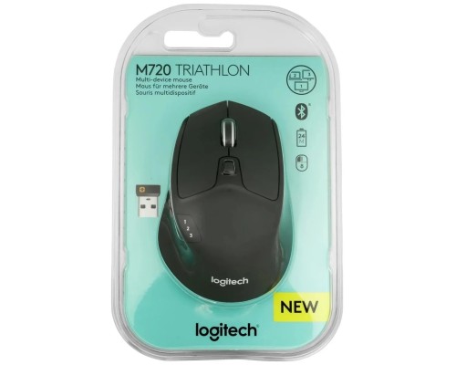 Беспроводная компактная мышь Logitech M720 Triathlon, черный (910-004791)