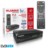 Lumax DV-2201HD DVB-T/T2/С Цифровой эфирный / кабельный приемник с обучаемым пультом ДУ