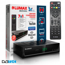 Lumax DV-3201HD DVB-T/T2/C Цифровой эфирный кабельный приемник с обучаемым пультом ДУ