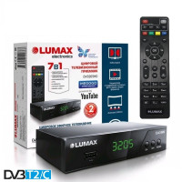 Lumax DV-3205HD DVB-T/T2/C Цифровой эфирный кабельный приемник с обучаемым пультом ДУ