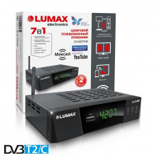 Lumax DV-4207HD DVB-T/T2/C Цифровой эфирный кабельный приемник с обучаемым пультом ДУ и WiFi
