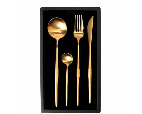 Набор столовых приборов Xiaomi Maison Maxx Stainless Steel Modern Flatware Set, золото