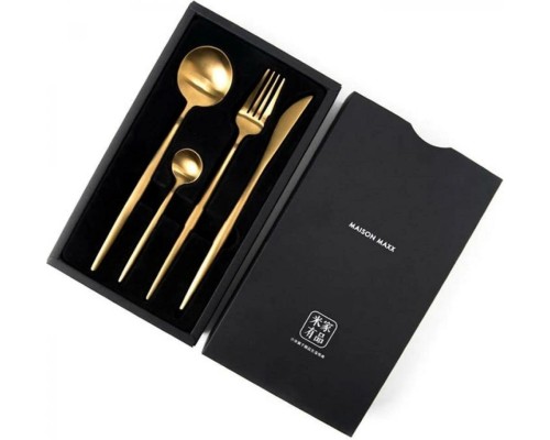 Набор столовых приборов Xiaomi Maison Maxx Stainless Steel Modern Flatware Set, золото
