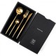 Набор столовых приборов Xiaomi Maison Maxx Stainless Steel Modern Flatware Set, золото