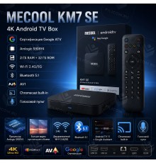 Медиаплеер MECOOL KM7 SE 2/32 Gb, Ultra HD 4K, Android TV, черный