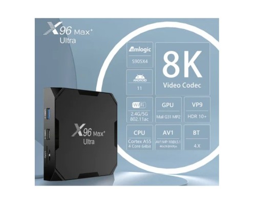 Медиаплеер X96 Max+ Ultra 4/64Gb Android 11 Amlogic S905X4