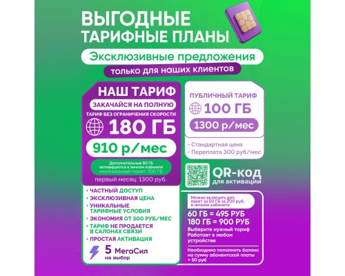 Wi-Fi 4G LTE маршрутизатор (роутер) World Vision 4G Connect Standard (с аккумулятором) + SIM карта (тариф 100 - 180Гб)