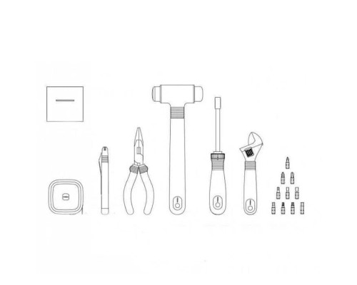Xiaomi Набор инструментов MIIIW Tool Cabinet MWTK01, 17 предметов, черный