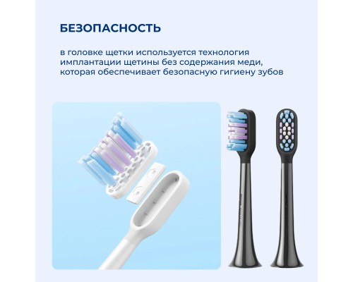 Насадки Xiaomi Mijia MBS307 для электрической зубной щетки T501/T501C 2шт, белые