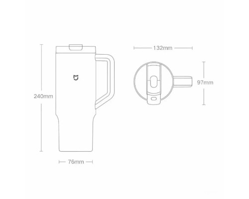 Термокружка Xiaomi Mijia Sippy Cup 1L Pink (MJXGB01RM), портативный термос