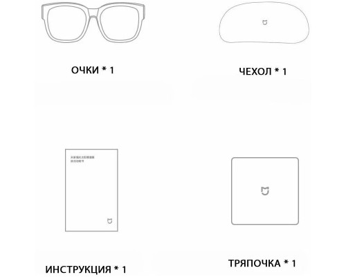 Солнцезащитные очки на диоптрийные очки Mijia Polarized Sunglasses (MSG05GL) черные