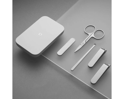 Маникюрный Набор Xiaomi Mijia Nail Clipper Five Piece Set, белый/серебристый, 5 предметов