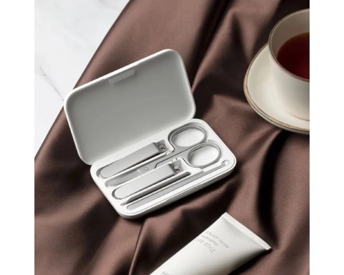 Маникюрный Набор Xiaomi Mijia Nail Clipper Five Piece Set, белый/серебристый, 5 предметов