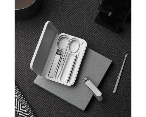 Маникюрный Набор Xiaomi Mijia Nail Clipper Five Piece Set, белый/серебристый, 5 предметов