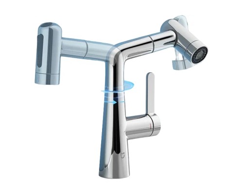 Выдвижной смеситель для раковины Xiaomi Mijia Pull-out Basin Faucet S1 (MJCLSMPLT01DB)