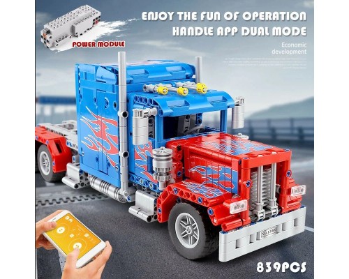 Конструктор Mould King 15001 Грузовик Peterbilt 389 Optimus Prime с ДУ