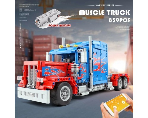 Конструктор Mould King 15001 Грузовик Peterbilt 389 Optimus Prime с ДУ