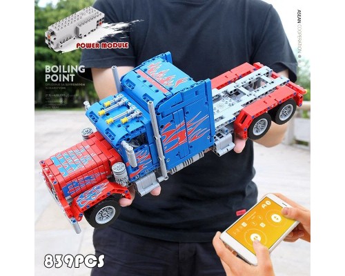 Конструктор Mould King 15001 Грузовик Peterbilt 389 Optimus Prime с ДУ