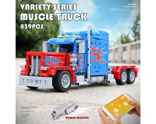 Конструктор Mould King 15001 Грузовик Peterbilt 389 Optimus Prime с ДУ