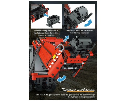 Конструктор Mould King 15019 Контейнерный мусоровоз  с ДУ