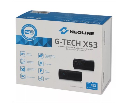 Видеорегистратор Neoline G-Tech X53, 2 камеры, GPS, ГЛОНАСС, черный